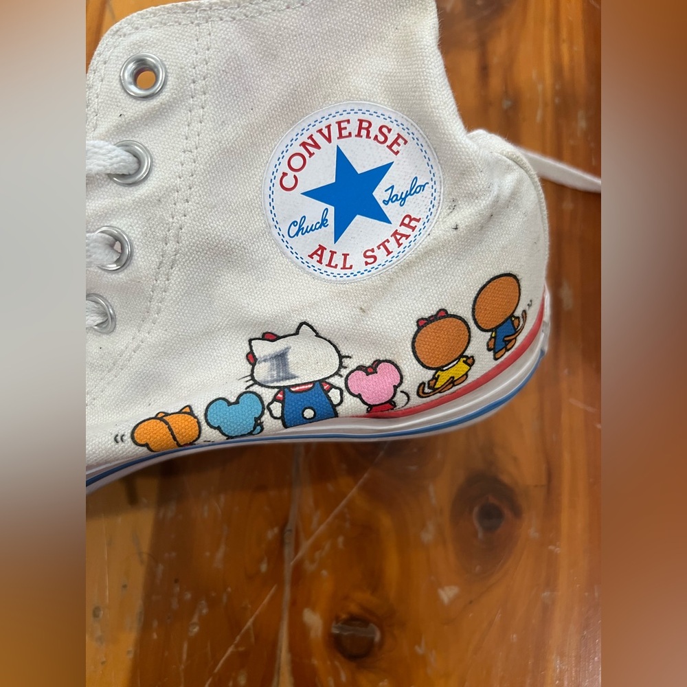 Converse Hello Kitty x Chuck Taylor All Star Canvas High Top Classic White - Picture 6 of 13
